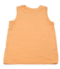 Neónově oranžové tielko s výšivkou F&F