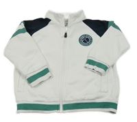 Bielo-zeleno-tmavomodrá prepínaci mikina s výšivkou Next