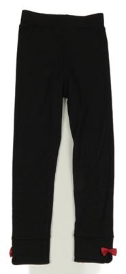 Čierne legíny s mašľami