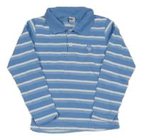 Světlemodro-bílé pruhované polo triko 
