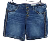 Dámské modré riflové kraťasy s pruhy Denim 1982