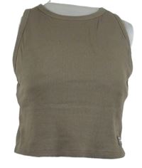 Dámsky hnedý rebrovaný crop top Primark