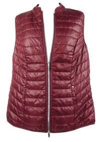 Dámska vínová šušťáková lehce zateplená vesta zn. Gina Laura