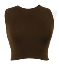 Dámska hnedá svetrová crop vesta Zara