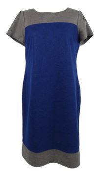 Dámske tmavomodro-hnedé vlnené šaty Fever