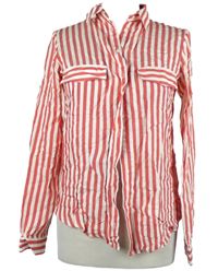 Dámská červeno-bílá pruhovaná halenka Zara 