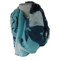 Dámská modro-tmavomodro-bílá vzorovaná límcová šála 