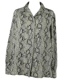 Dámská béžovo-šedá vzorovaná halenka MNG