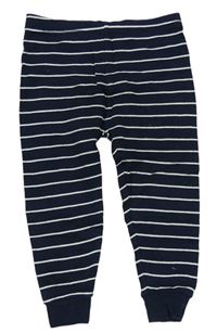 Tmavomodro-biele pruhované pyžamové nohavice George