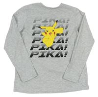 Sivé tričko s Pikachu George