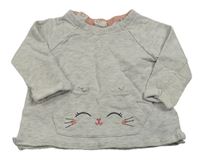 Svetlosivá melírovaná mikina s čumáčkem H&M