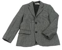 Černo-bílé vlněné podšité sako H&M