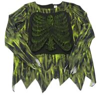 Kostým- khaki-černé vzorované triko s kostrou 