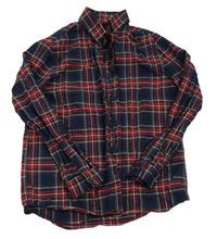 Tmavomodro-červeno-farebná kockovaná košeľa zn. Next