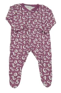 Fialový overal s písmeny