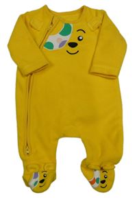 Žlutý fleecový overal s Pudseym George