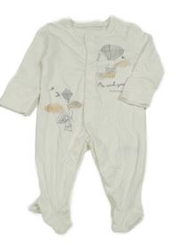 Bílý žebrovaný overal s obrázky George