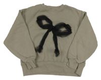 Sivá crop mikina s mašlou Zara