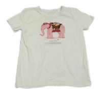 Bílé tričko se slonem Staccato