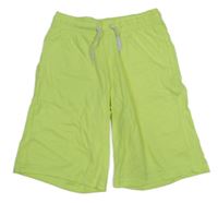 Neonově žluté bavlněné tenké kraťasy C&A