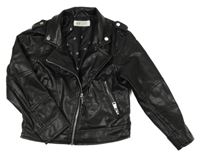 Čierny koženkový krivák H&M