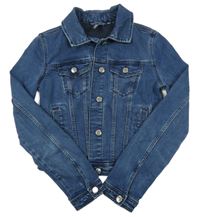 Tmavomodrá elastická bunda H&M 