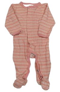 Růžovo-bílý pruhovaný overal HEMA