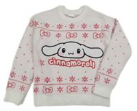 Bielo-červený vzorovaný sveter s Cinnamonroll
