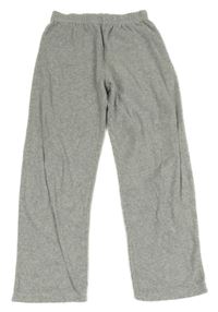 Sivé plyšové wide leg tepláky
