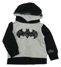 Čierno-sivá mikina s Batmanem a kapucňou H&M