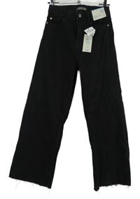 Nové - Dámske wide leg high rise rozstrapkané é rifle Denim Co.