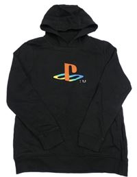 Černá mikina s lodí a kapucí - PlayStation
