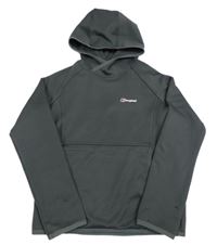 Tmavošedo-černá vzorovaná thermo mikina s kapucí Berghaus