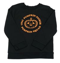Čierna mikina s tekvicou a nápisom zn. George