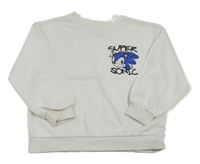 Biela mikina so Sonicem H&M