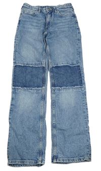 Modré straight fit rifle H&M