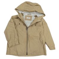 Béžová šusťáková podzimní bunda s kapucí mango