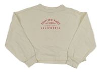 Smotanová crop mikina s nápisom