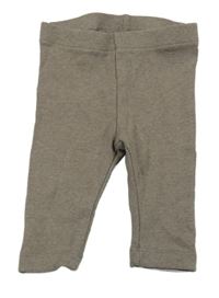 Hnědé žebrované legíny H&M