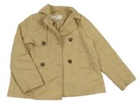 Béžový plátěný podšitý kabát H&M