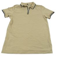 Béžové vzorované polo tričko Primark