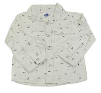 Bílá košile se žraloky 