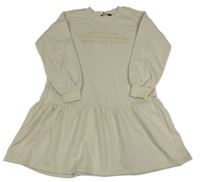 Béžové teplákové šaty s nápisem George