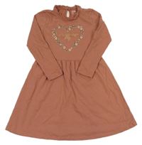 Starorůžové šaty se srdcem C&A