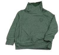 Zelená melírovaná mikina s golierom M&S