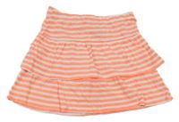 Bielo-oranžová pruhovaná sukňa H&M