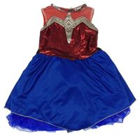 Kostým - Tmavomodro-červené šaty Supergirl