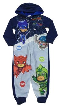 Tmavomodrá fleecová kombinéza PJ Masks s kapucňou George