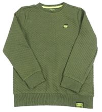 Khaki vzorovaná mikina s nápisem F&F