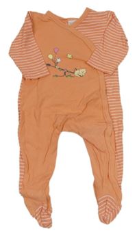 Oranžový overal s prúžkami a mačkou Pusblu